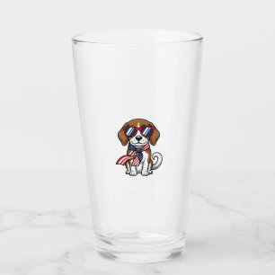 Verre Chemise lunettes de soleil chien Beagle patriotiqu