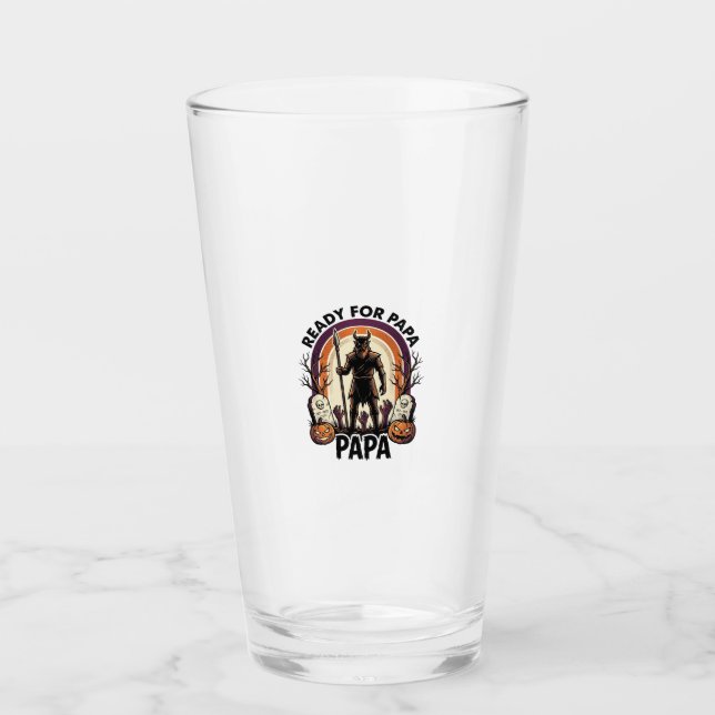 Verre Chemise Papa Halloween Graveyard Vintage Sunset De (Devant)