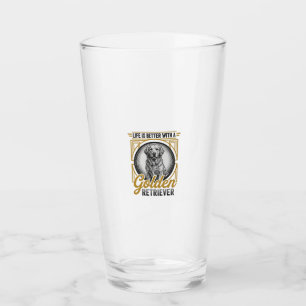 Verre Chemise pour amateur de chien Retriever doré gravu
