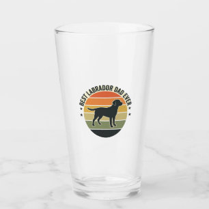 Verre Chemise vectorielle chien coucher de soleil Labrad