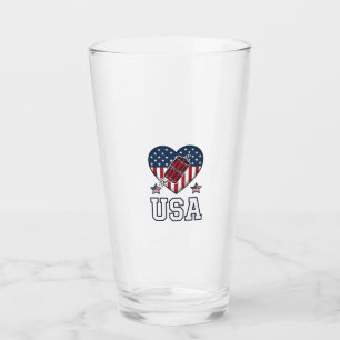 Verre Chemise vectorielle vintage à coeur pétard patriot