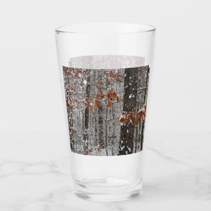 Verre Chênes couverts de neige hiver Photographie de la 