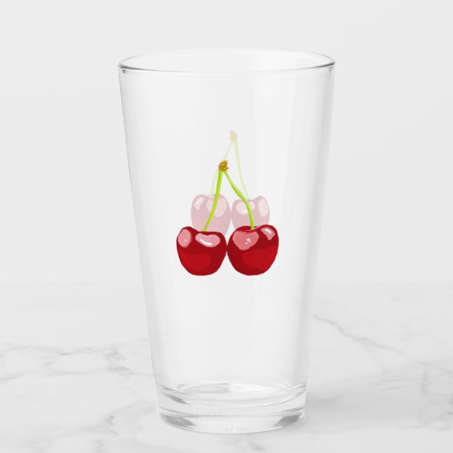 Verre cherries two sides (Devant)