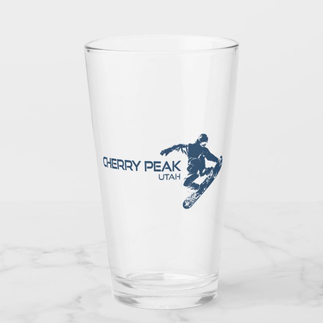Verre Cherry Peak Resort Utah Snowboarder (Devant)
