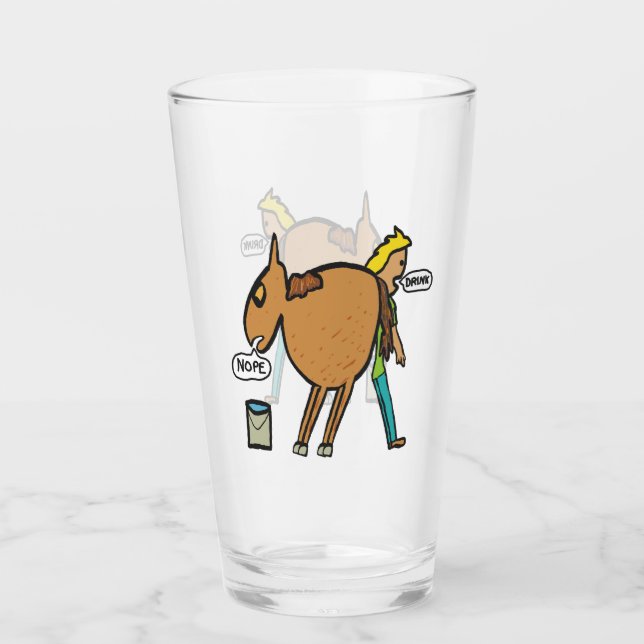 Verre Cheval à l'eau (Devant)