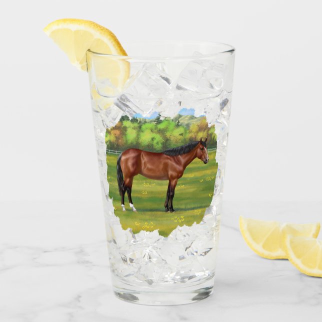 Verre Cheval Brown Bay Quarter (Devant glace)