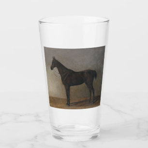 Verre Cheval Brown en dorage foncé (Art animal Vintage)