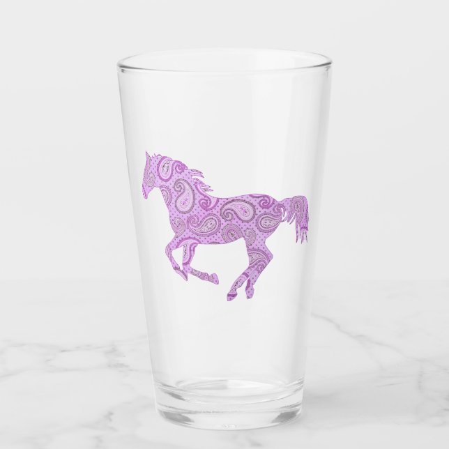 Verre Cheval de Galloping Paisley Violet (Devant)