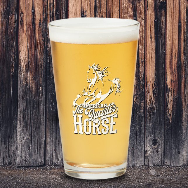 Verre Cheval de quart américain Cowgirl Cowboy Ouest (American quarter horse Cowgirl Cowboy western Glass)