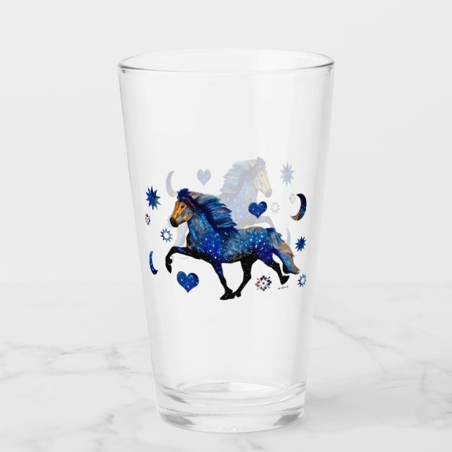 Verre Cheval islandais Nuit étoilée (Devant)