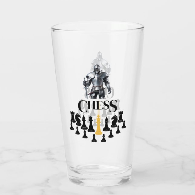 Verre Chevalier d'échecs avec épée (Dos)