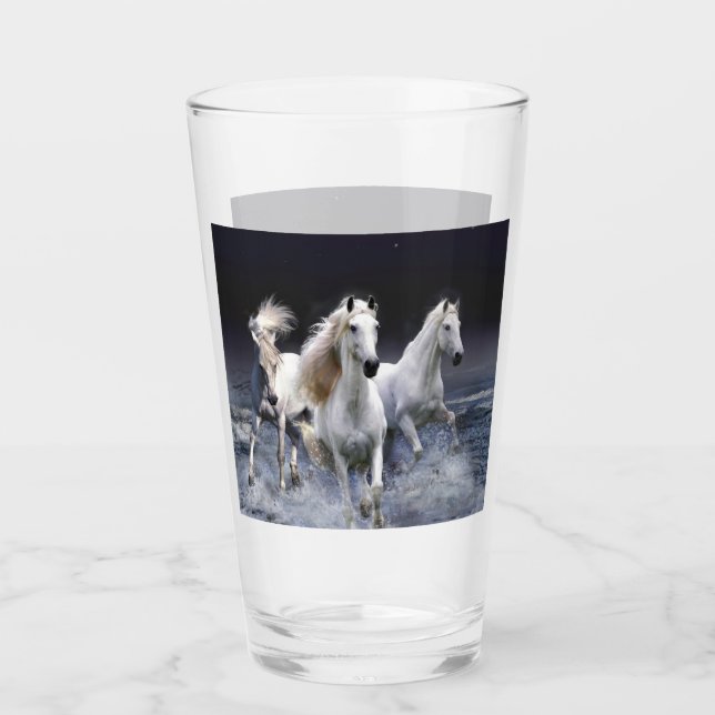 Verre Chevaux à lancer l'oreiller (Devant)