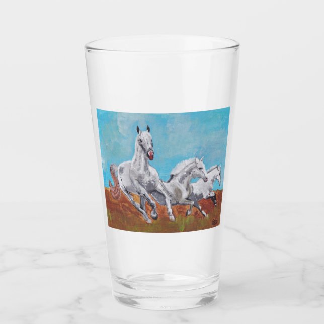 Verre Chevaux sauvages (Devant)