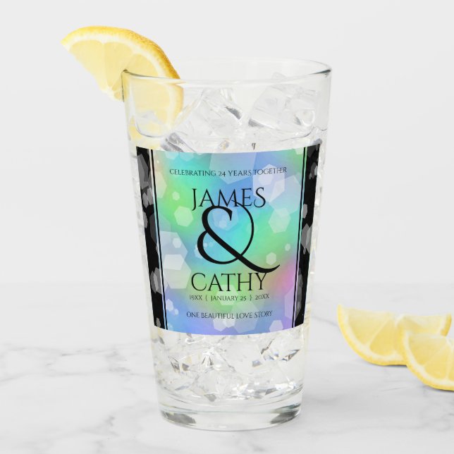 Verre Chic 14e 24e 34e 43e anniversaire du Mariage Opal (Devant glace)