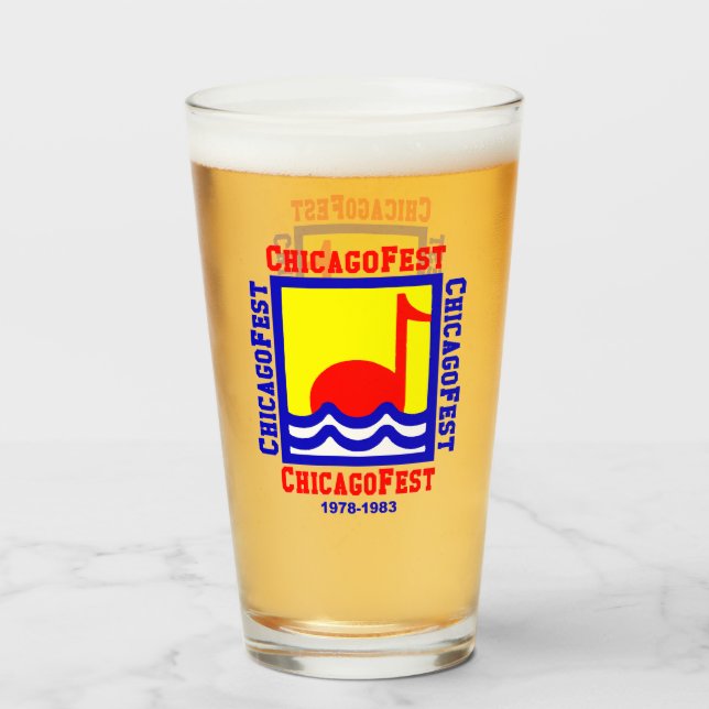 Verre ChicagoFest, Chicago IL (1978-1983) (Devant (rempli))