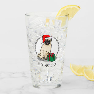Verre Chien Carlin de Noël de Noël de Père Noël (faon cl