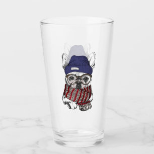 Verre Chien de Taureau de Français de hippie