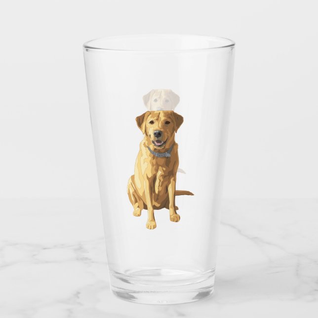 Verre Chien de trieur du Labrador jaune (Devant)