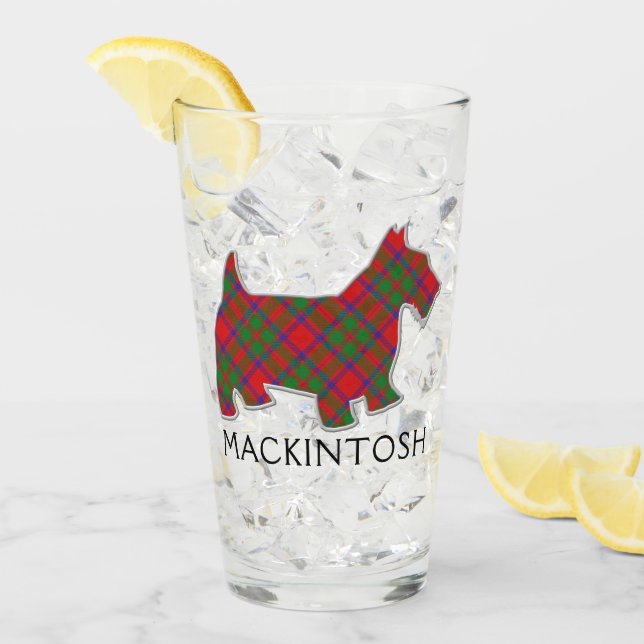 Verre Chien écossais de Clan MacKintosh (Devant glace)