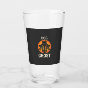 Verre Chien Fantôme Halloween Horreur Vecteur