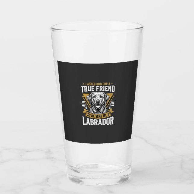 Verre Chien Labrador véritable ami (Devant)