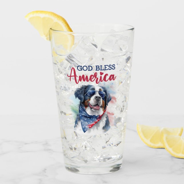 Verre Chien Patriotique de Berne (Devant glace)