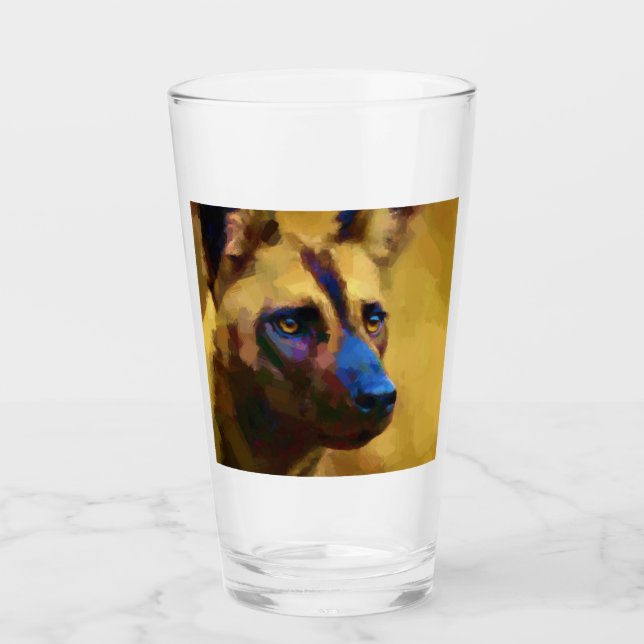 Verre Chien sauvage africain (Devant)