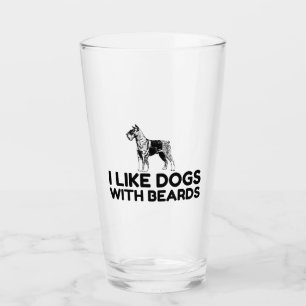 Verre CHIENS AVEC DES ARMES Schnauzer