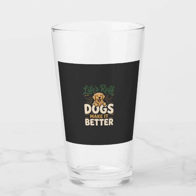 Verre Chiens drôles rendent mieux (Devant)