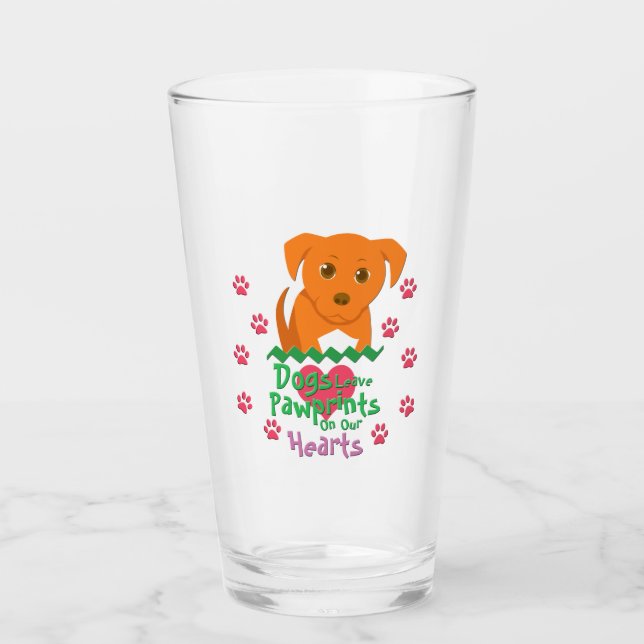 Verre Chiens laissant des empreintes digitales (Devant)