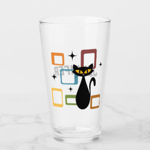 Verre Chiffre noir du milieu du siècle