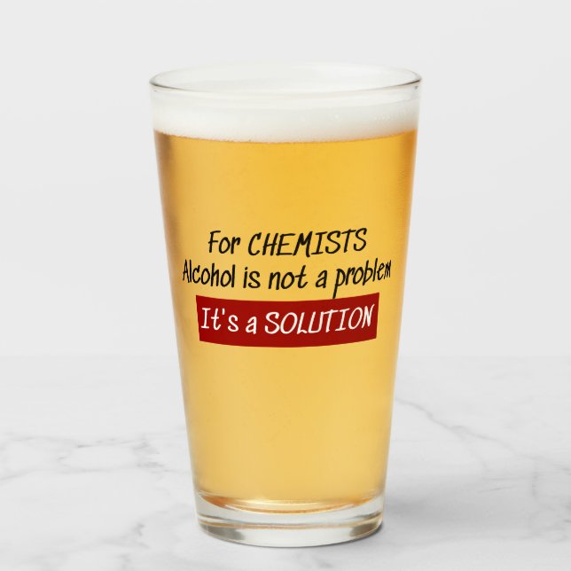 Verre Chimistes Alcohol Solution Chimie Blague (Devant (rempli))