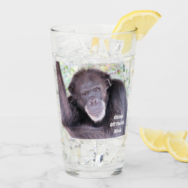 Verre Chimp de l'ancien bloc Tumbler / Shaker Glass (Dos glace)
