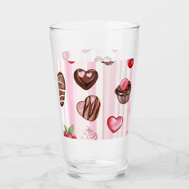 Verre Choco Heart Valentine's Glass Cup (Devant)