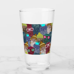 Verre Chouette dans la couronne