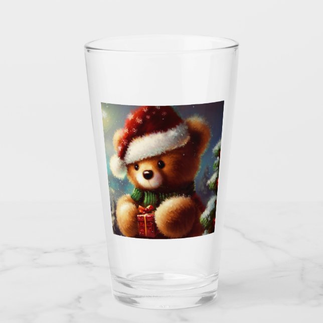 Verre Christmas Teddy Bear 2 (Devant)
