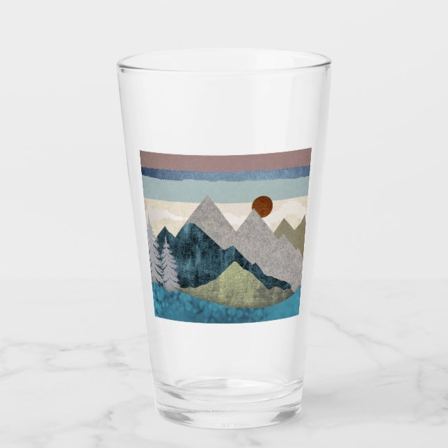 Verre Ciel rayé de montagne (Devant)