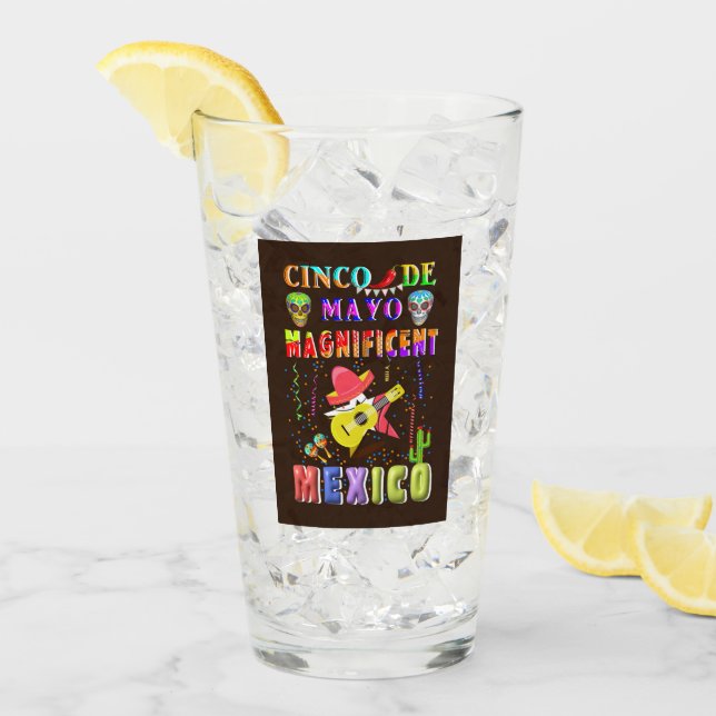 Verre Cinco de Mayo Magnifique Mexique (Devant glace)