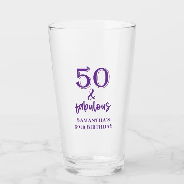 Verre Cinquante et fabuleux 50e anniversaire (Devant)