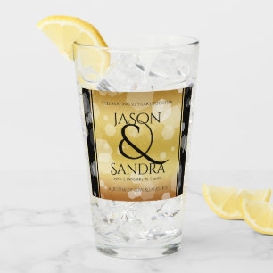 Verre Cinquantième anniversaire de mariage élégant