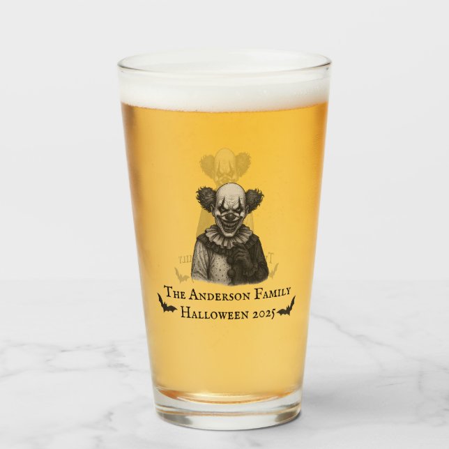 Verre Cirque vintage | Thème du Carnaval hanté Halloween (Dos (rempli))