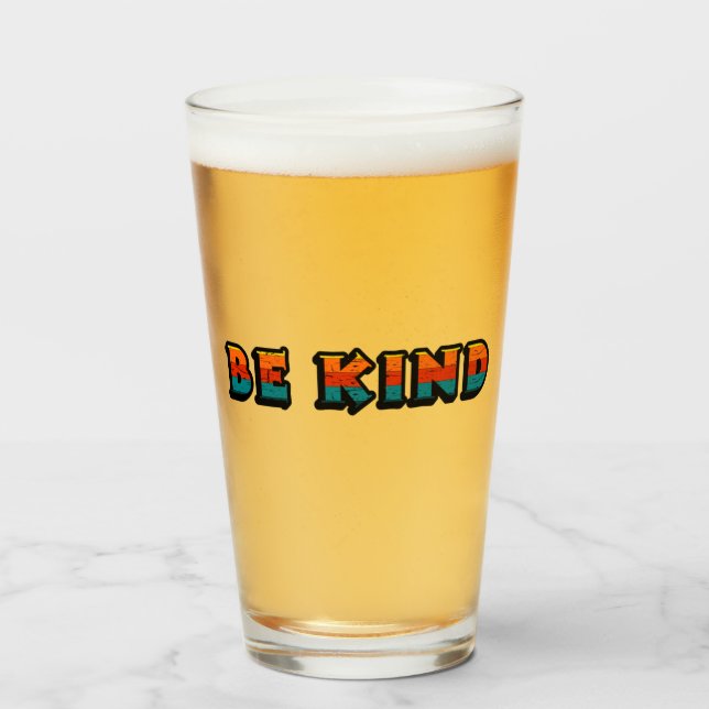 Verre Citation Colorée Affirmative Soyez Génial  (Devant (rempli))