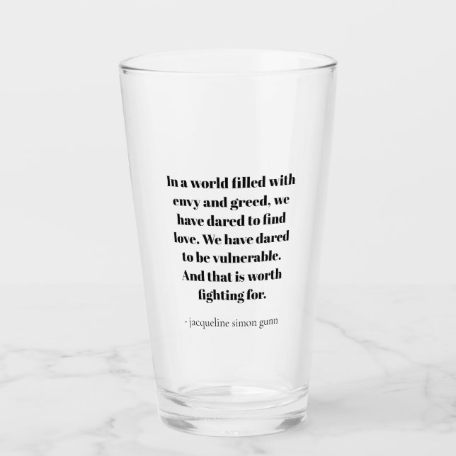 Verre Citation d'amour (Devant)