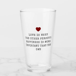 Verre Citation d'amour éditable pour la Saint-Valentin