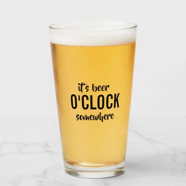 Verre Citation de bière amusante (Devant (rempli))