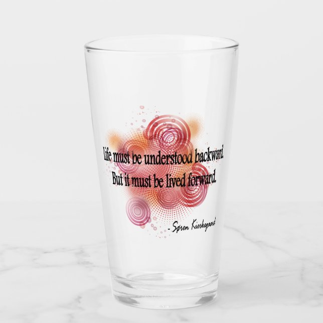 Verre citation de Kierkegaard (Devant)