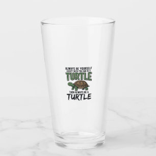 Verre Citation de Tortue Drôle Design Vectoriel Vintage_