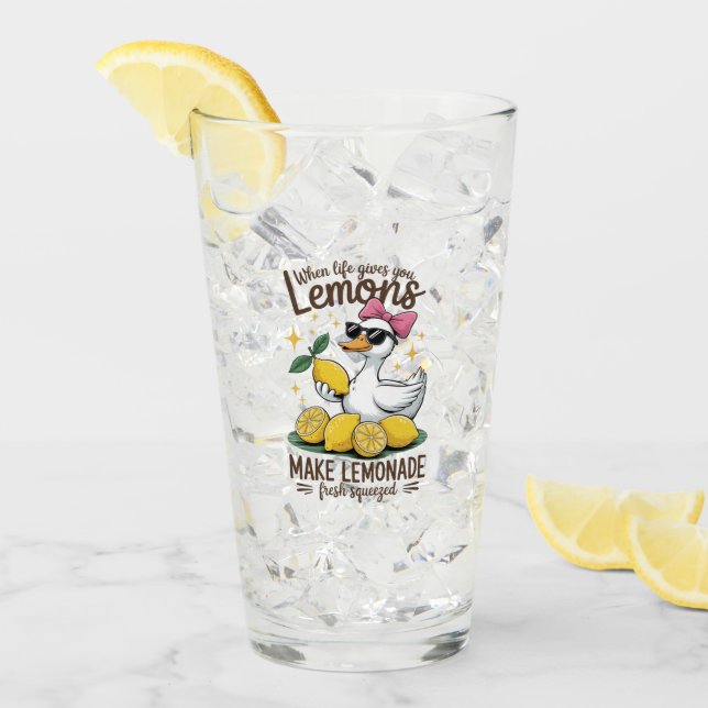 Verre Citation d'été au citron  (Devant glace)