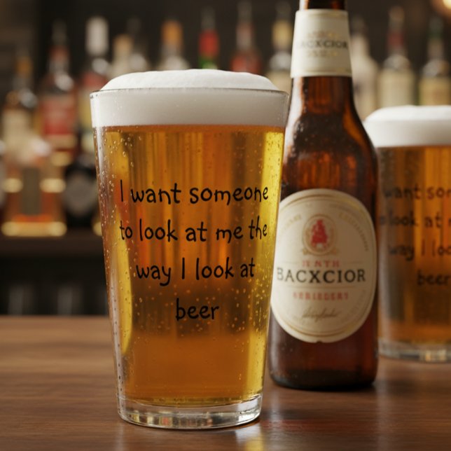 Verre Citation drôle de bière à boire pinte (Créateur téléchargé)