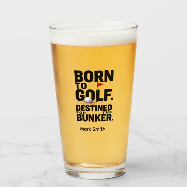 Verre Citation drôle d'obsession de golf pour les accros (Devant (rempli))